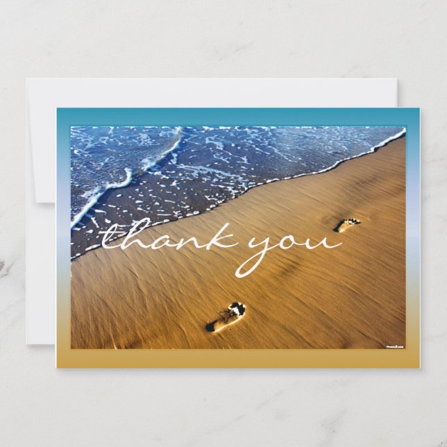 Carte vierge de Merci de pas de plage (Devant)