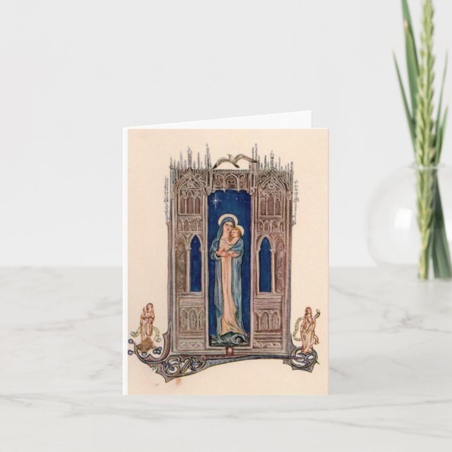 Carte Vierge de Noël avec enfant (Devant)