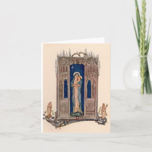 Carte Vierge de Noël avec enfant