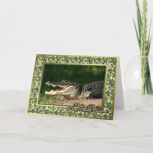 Carte vierge de Noël d'alligator