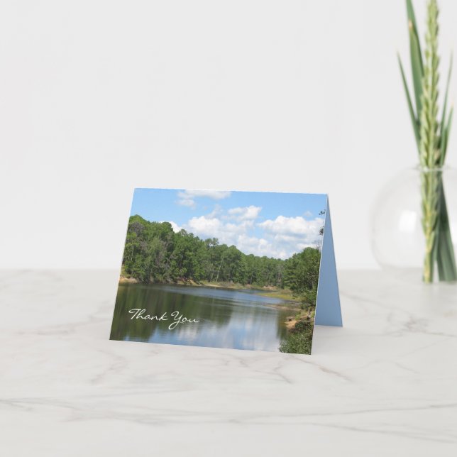 Carte vierge de note de Merci de sympathie -- Lac (Devant)