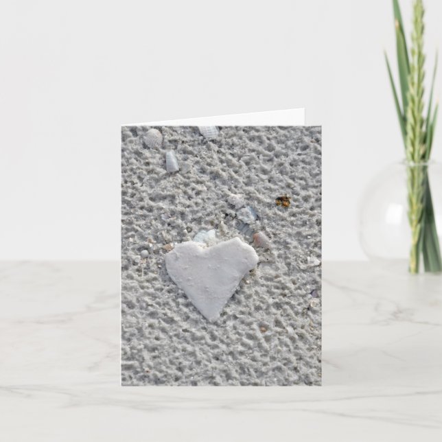 Carte vierge de note de Shell de coeur (Devant)