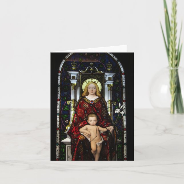 Carte vierge de note--Madonna et enfant (Devant)