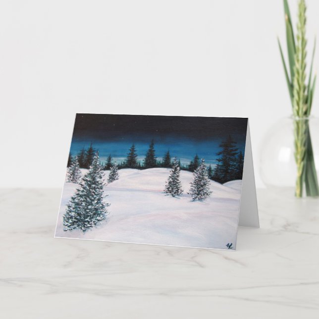 Carte vierge de paysage d'hiver (Devant)
