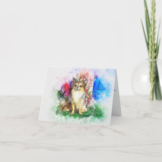 Carte vierge de peinture à l'eau de Chihuahua (Devant)