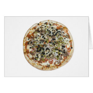 Carte vierge de pizza suprême gourmande