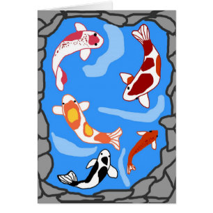 Carte vierge d'étang de Koi