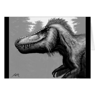 Carte vierge faite varier le pas de tyrannosaure