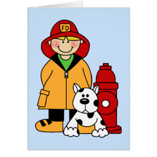 Carte vierge Fireman (Garçon)