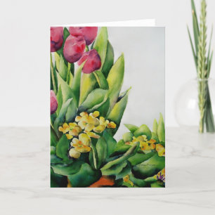 Carte vierge florale