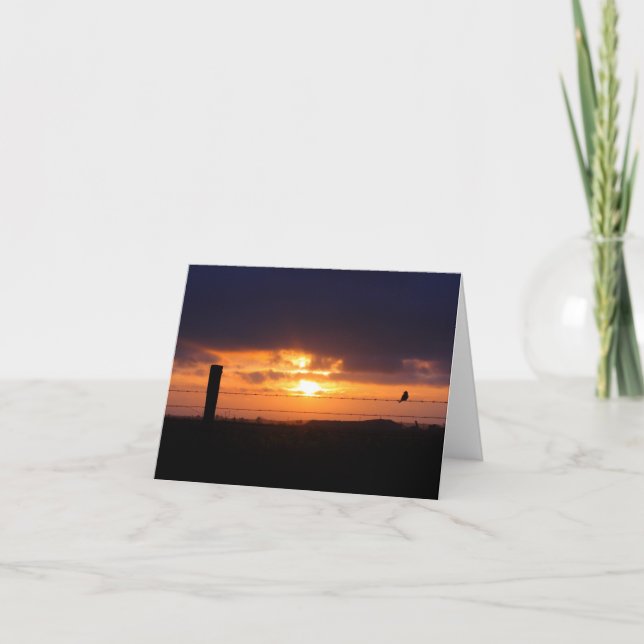 Carte vierge, lever du soleil (Devant)