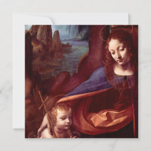 Carte Vierge (Madone) aux rochers de Léonard de Vinci