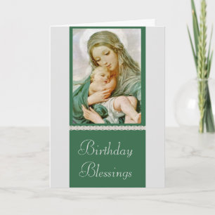 Carte Vierge Marie avec Bébé Jésus