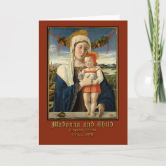 Carte Vierge Marie et enfant Giovanni Bellini du Christ