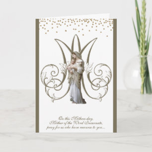 Carte Vierge Marie Jésus Fête des mères religieuses