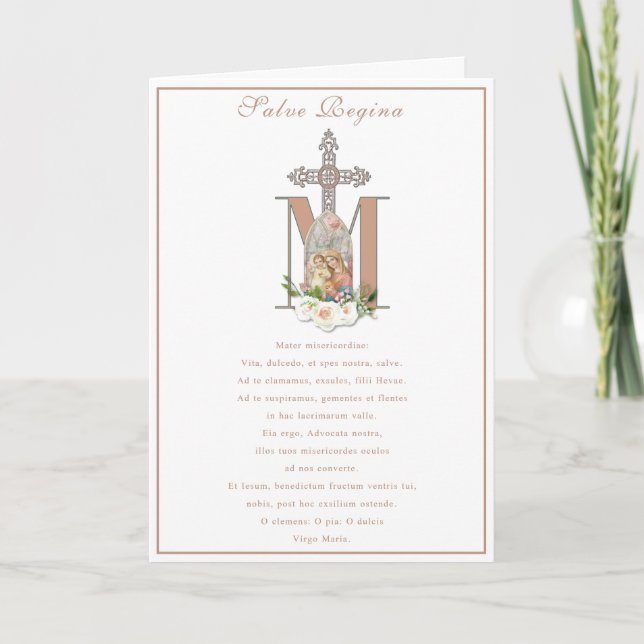 Carte Vierge Marie Jésus Prière catholique Religieuse (Devant)