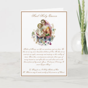 Carte Vierge Marie Jésus Prière catholique Religieuse