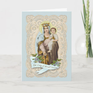 Carte Vierge Marie Jésus Religieux Mont Carmel
