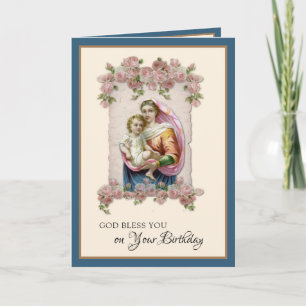 Carte Vierge Marie Rosary