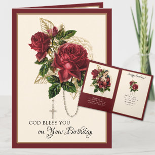 Carte Vierge Marie Rosary