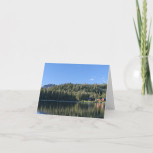 Carte vierge, Mountain Lake, Cabines, Forêt