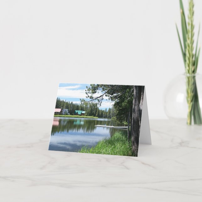 Carte vierge, Mountain Lake, Dock (Devant)