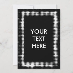 Carte Vierge Noir et Blanc Grunge en Demi-Teinte É