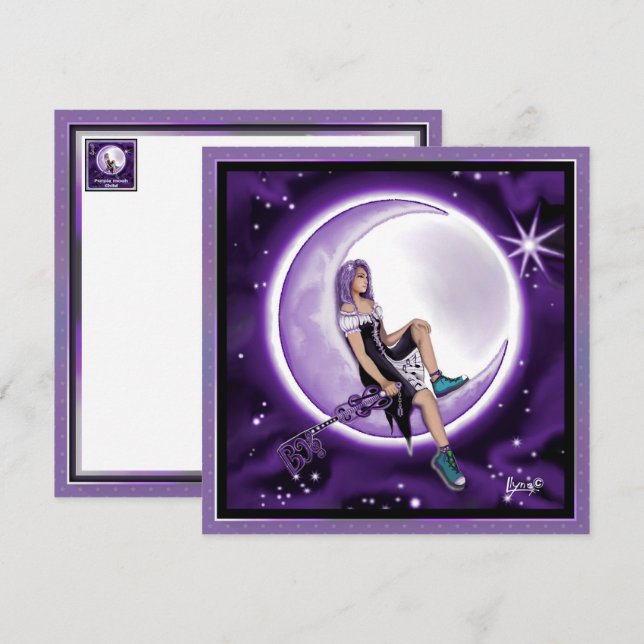 Carte vierge Purple Moon Child (Devant / Derrière)
