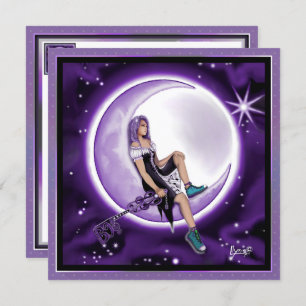 Carte vierge Purple Moon Child