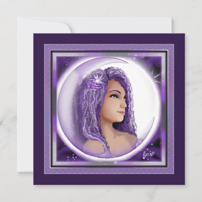 Carte vierge Purple Moon Child (Devant)