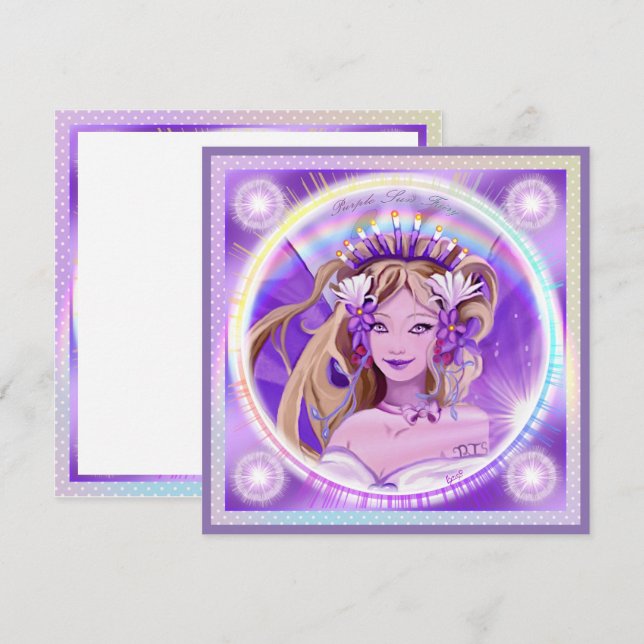 Carte vierge Purple Sun Fairy (Devant / Derrière)
