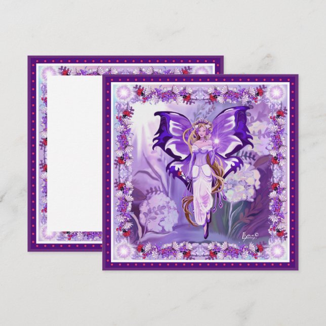 Carte vierge Purple Sun Fairy (Devant / Derrière)