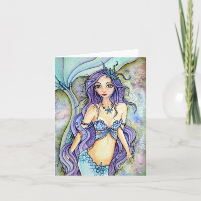 Carte vierge - rêve de sirène pourpre (Devant)