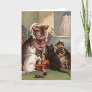 Carte vierge - série vilaine de chat - chats de