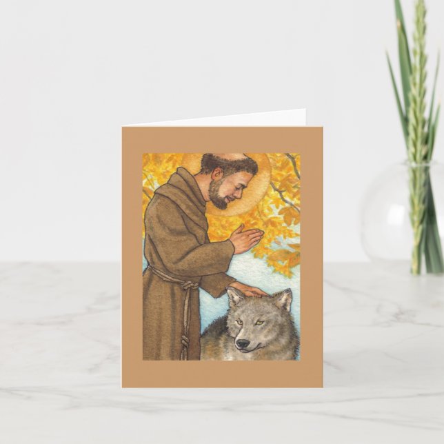 carte vierge St Francis de note et loup (Devant)