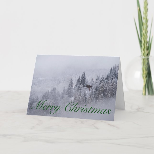 Carte vierge suisse de Joyeux Noël d'hiver (Devant)