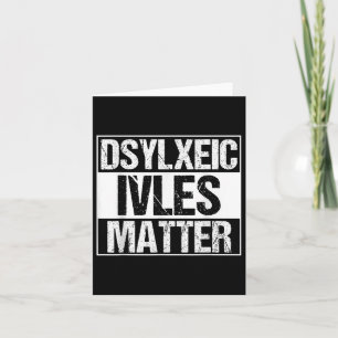 Carte Vies dyslexiques amusantes _ Adhd _ Sensibilisatio