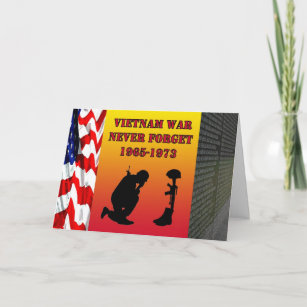 Carte Vietnam War Never Forget Memorial Day Card