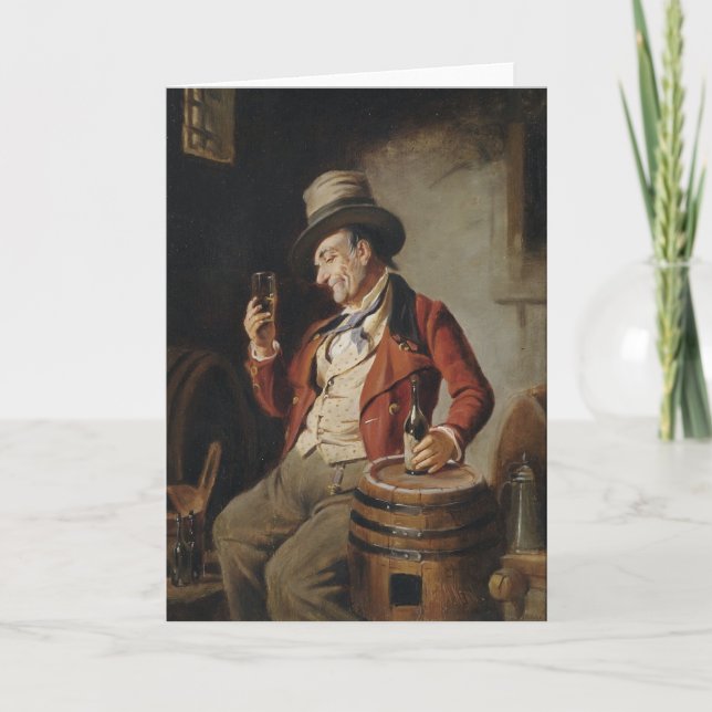 Carte Vieux Boire La Peinture De La Bière (Devant)
