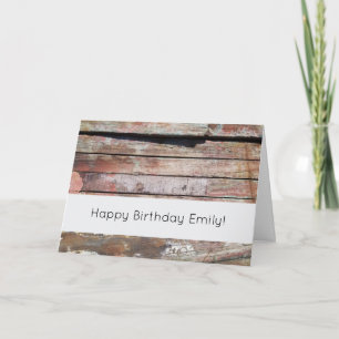 Carte Vieux bois rustique bateau en bois plank