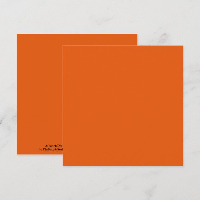 Carte Vieux Citrouille épice orange couleur solide (Devant / Derrière)
