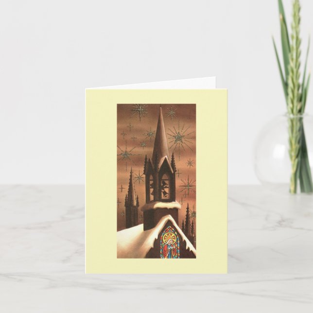 Carte Vieux clocher d'église de Noël (Devant)