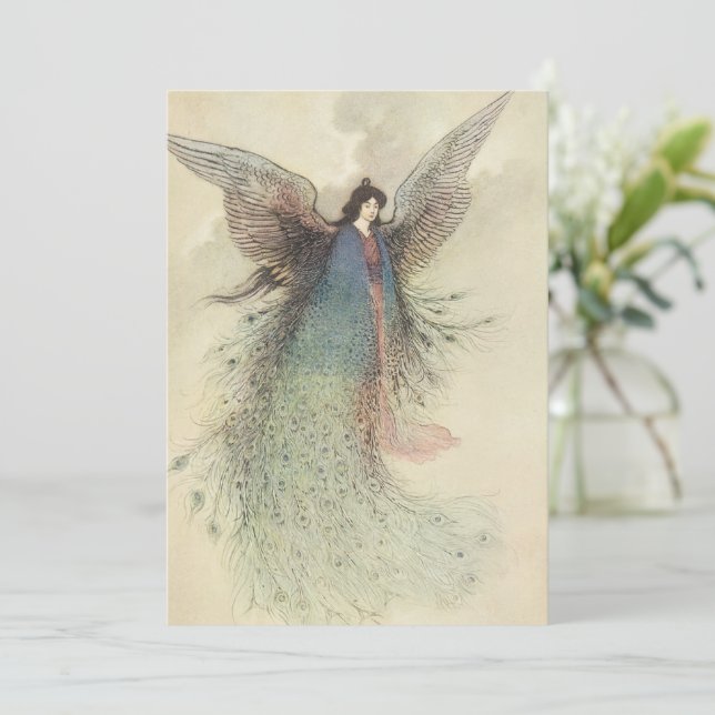 Carte Vieux conte de fées japonais, la demoiselle de la  (Debout devant)