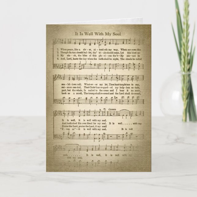 Carte vieux hymne de sépia pour la sympathie (Devant)