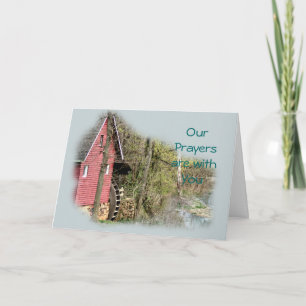 Carte Vieux moulin à eau rouge - personnaliser à toute o