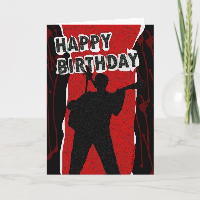 Carte Vieux style punk de joyeux anniversaire (Devant)