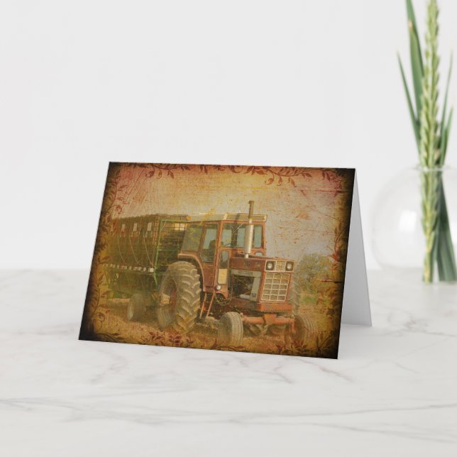 Carte Vieux tracteur (Devant)