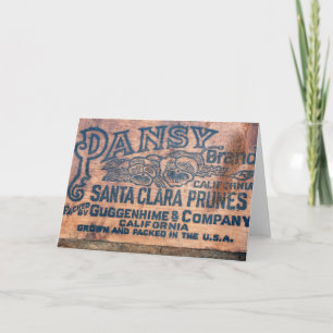 Carte Vieux Vintage US Bois Livraison Crate saluant 2