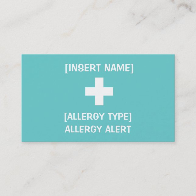 Carte vigilante d'identification et de GLACE (Devant)