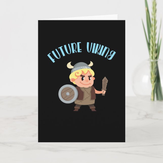 Carte Viking Funny Kids Norsemen Skandinavia (Devant)